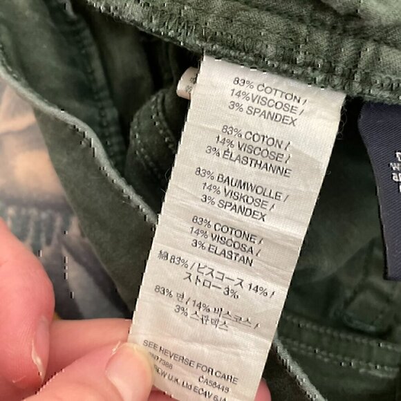 J. CREW Sateen Toothpick Pant Olive ish Green Super Skinny Cropped Crop Ankle 27 - Picture 8 of 12